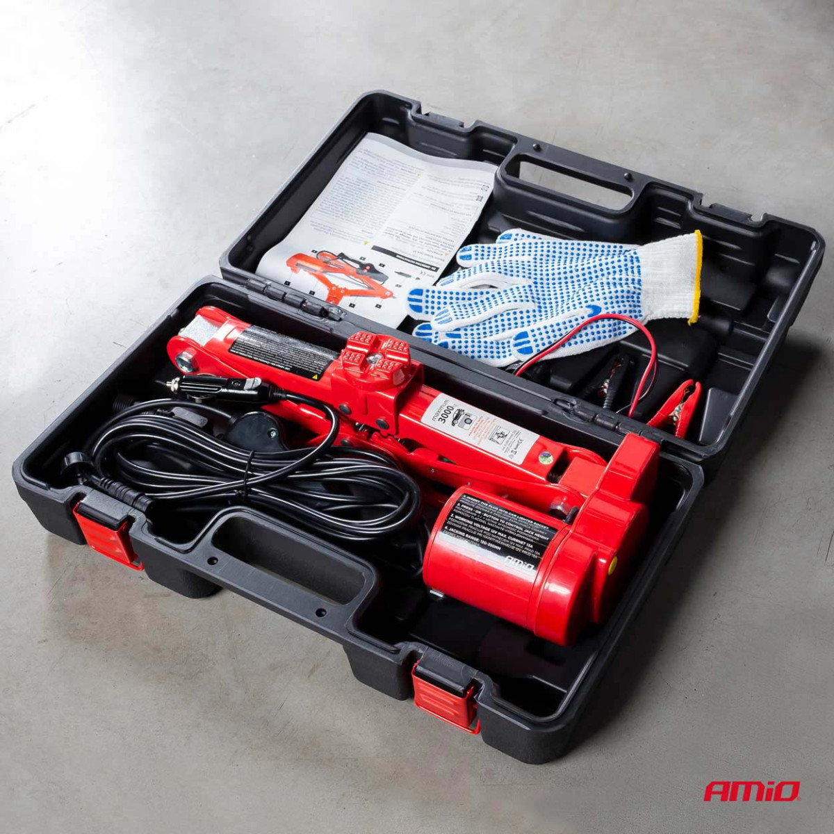 Elektriline trapetstõstuk 3000 kg, 12 V, puldiga ja remondikomplektiga AMIO-02406