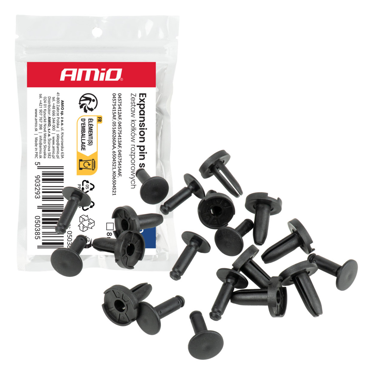 Laiendusklambrite komplekt 23,5 mm, Ø 8 mm, 10 tk, AMIO-05038