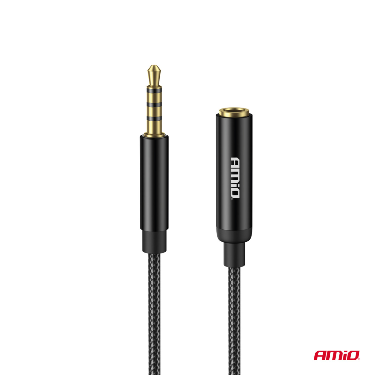 AUX 3,5 mm pikenduskaabel 2 m – isas-emas pistik, AMIO-04296