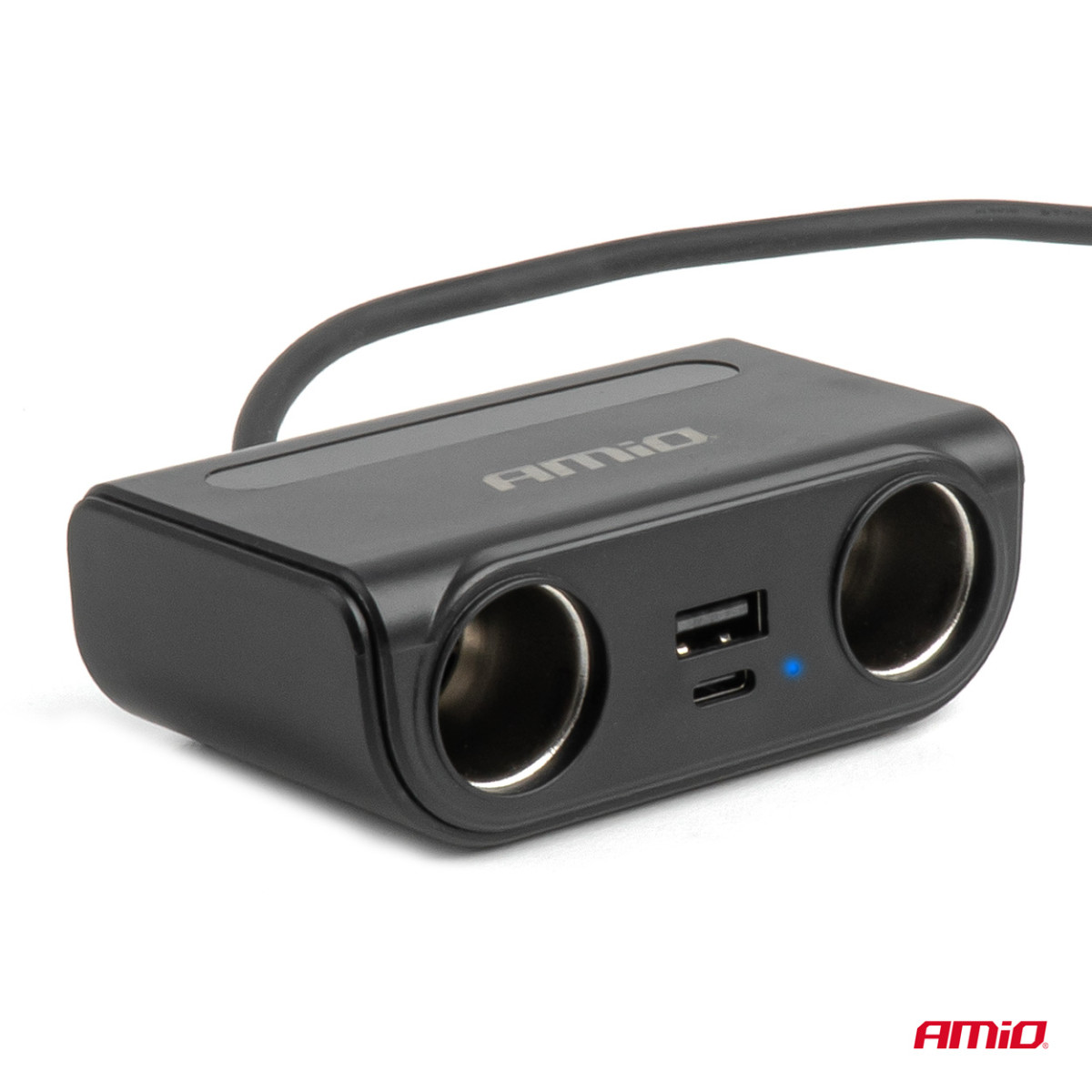 Pistikupesa jaotur 12/24V USB-C-ga USB-A QC3.0 PD3.0 120W AMIO-04837