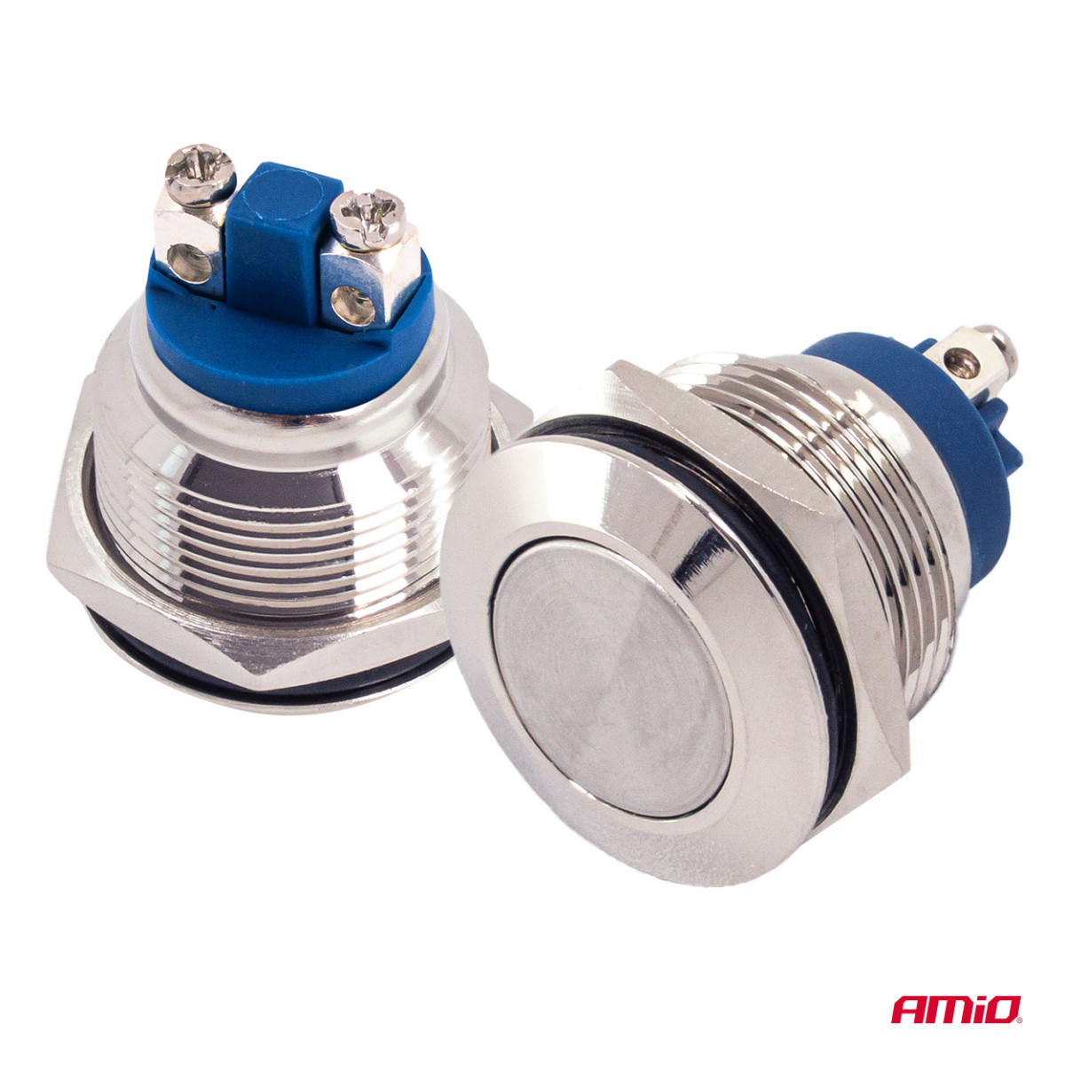 Lame ümmargune hetkeline surunupp, 19 mm, 5 A, 12/230 V AMIO-04436