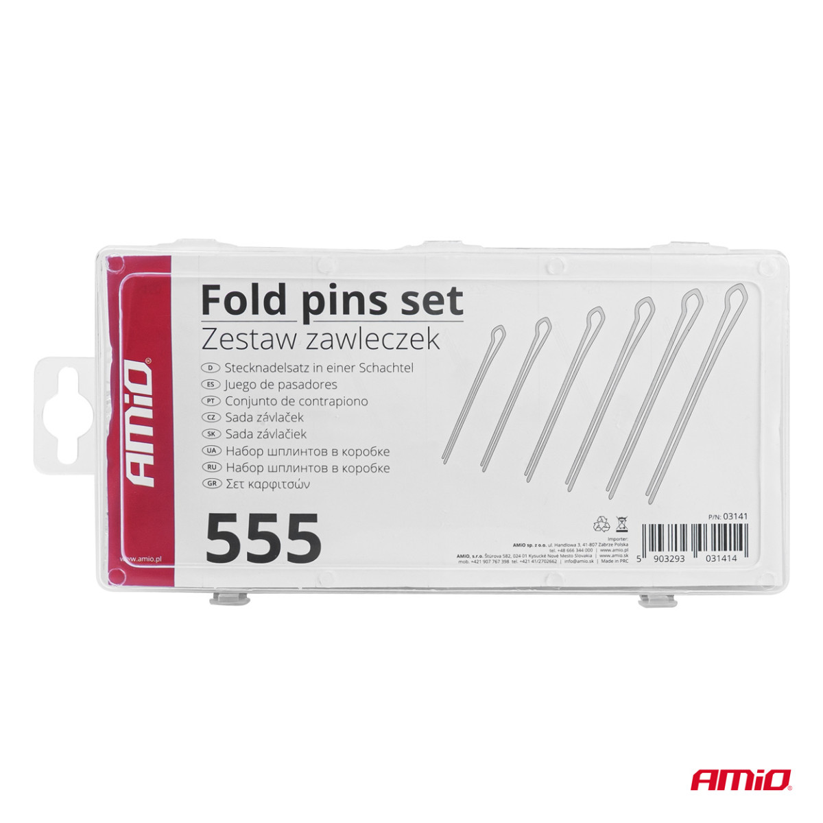 Lukustustihvtide komplekt, 555 tk, AMIO-03141