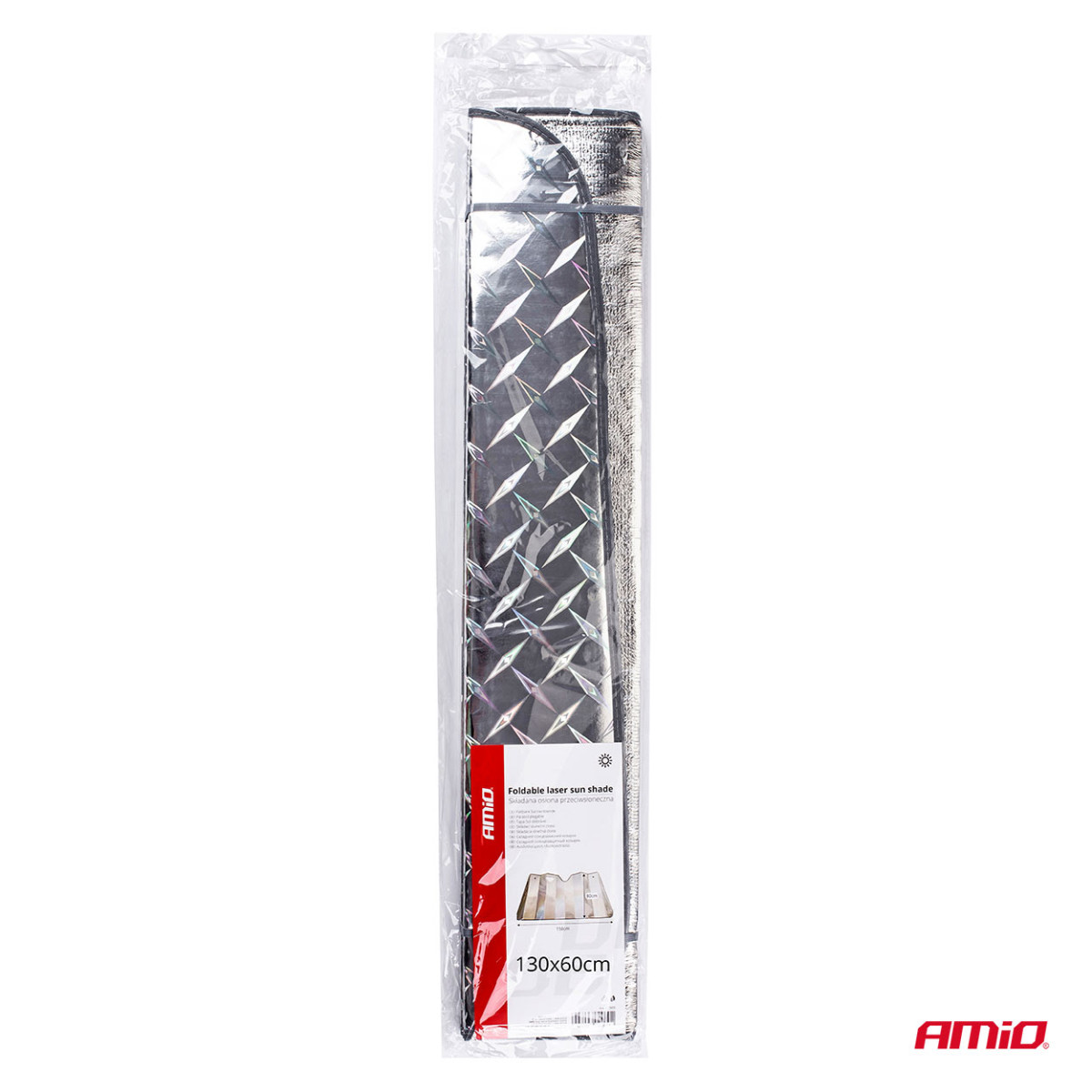 Kokkupandav auto päikesesirm 130x60 cm AMIO-02907