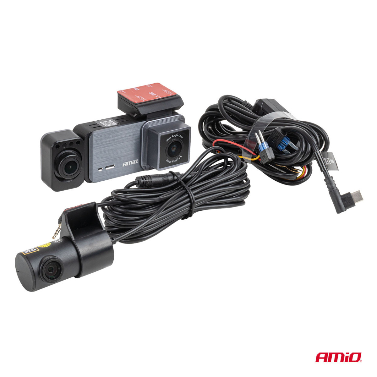 Autovideosalvesti 4K + 1K + 2K WLAN Wi-Fi UHD 512 GB AMIO-04802.