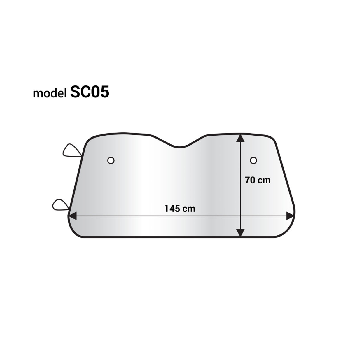 Esiklaasi kaitse 145x70 cm, hõbedane, EPE-vaht AMIO-01535