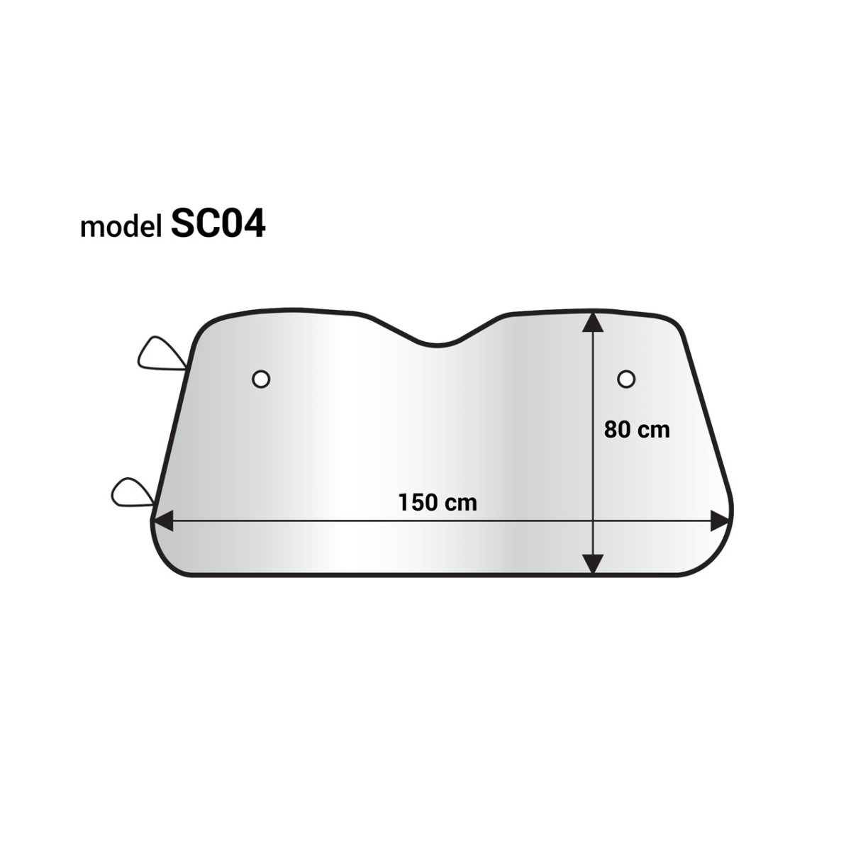 Esiklaasi kaitse 150x80 cm, hõbedane, EPE-vaht AMIO-01534
