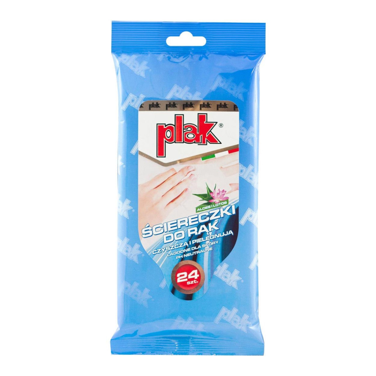 PLAK kätelapid, 24 tk, aaloe vera ja lootose lõhnaga