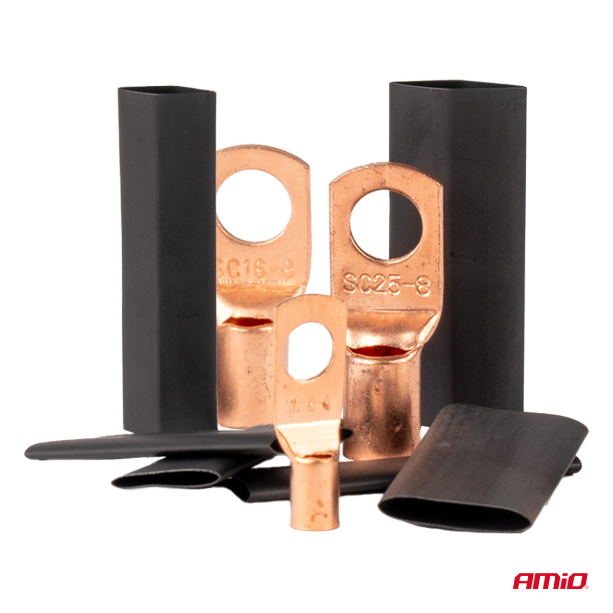 Termokahanevad juhtmeühendused ja hülsid, 140 tk. AMIO-04121