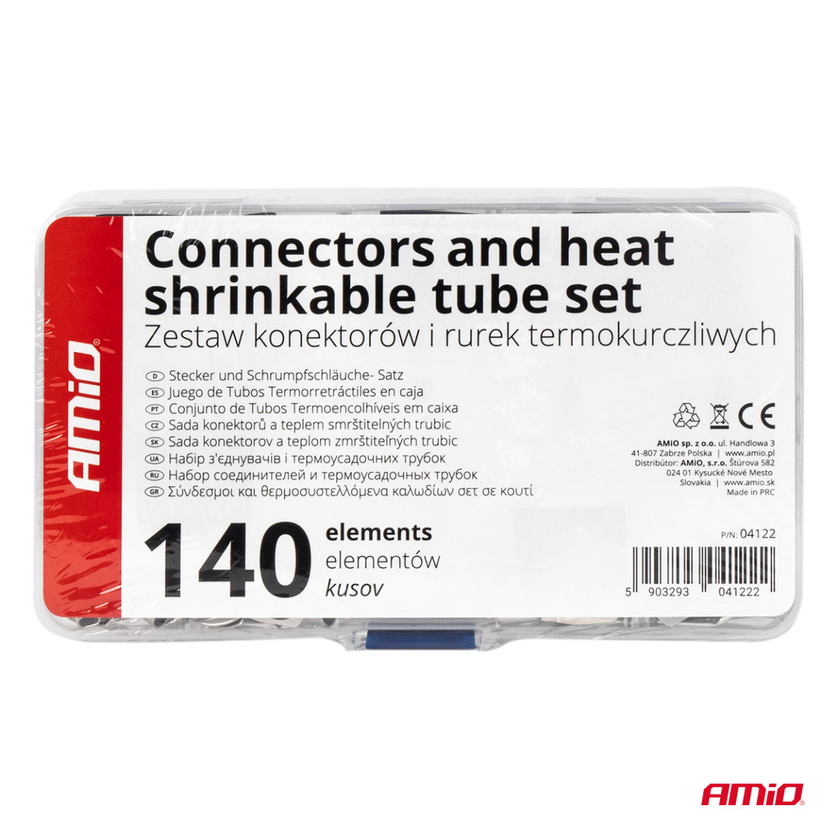 Termokahanevad juhtmeühendused ja hülsid, 140 tk. AMIO-04122