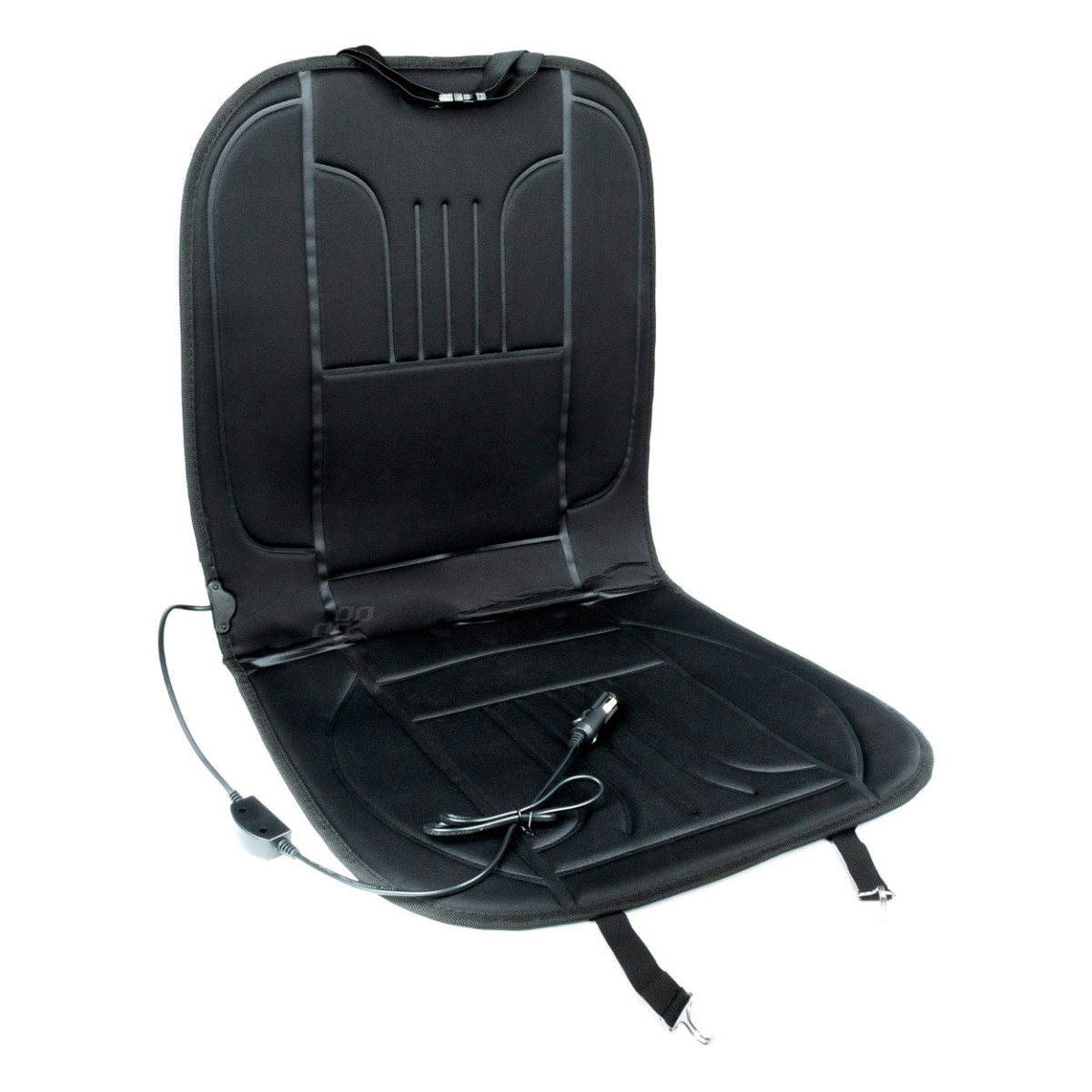 Soojendusega istmematt 98 x 48 cm, 12V DC - must