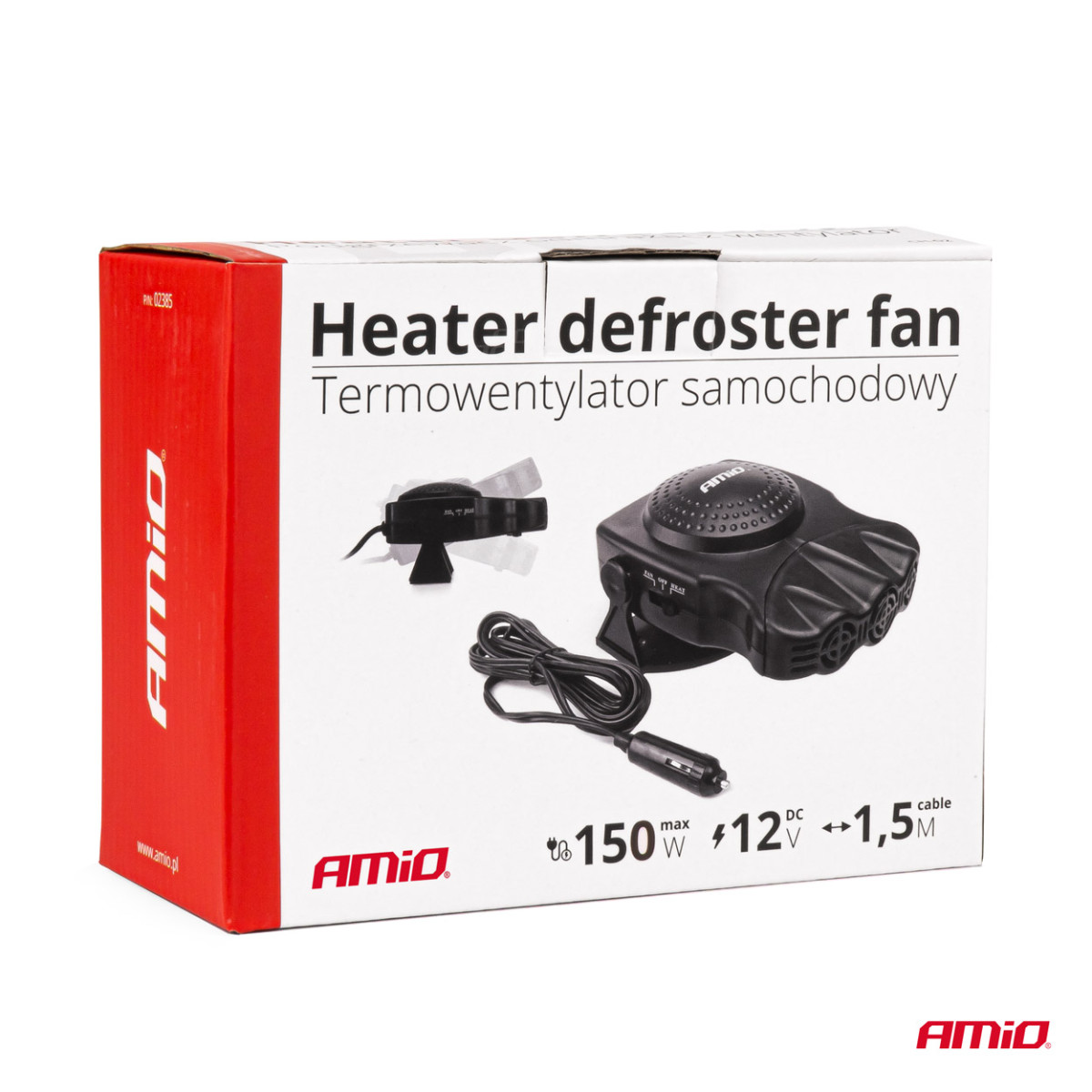 Autosoojendi ventilaatoriga -12V 150W AMIO-02385