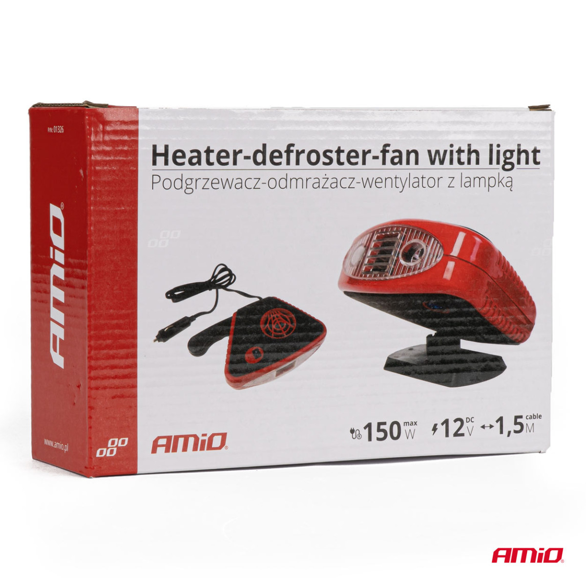 Autosoojendi ventilaatori ja lambiga, 12V
