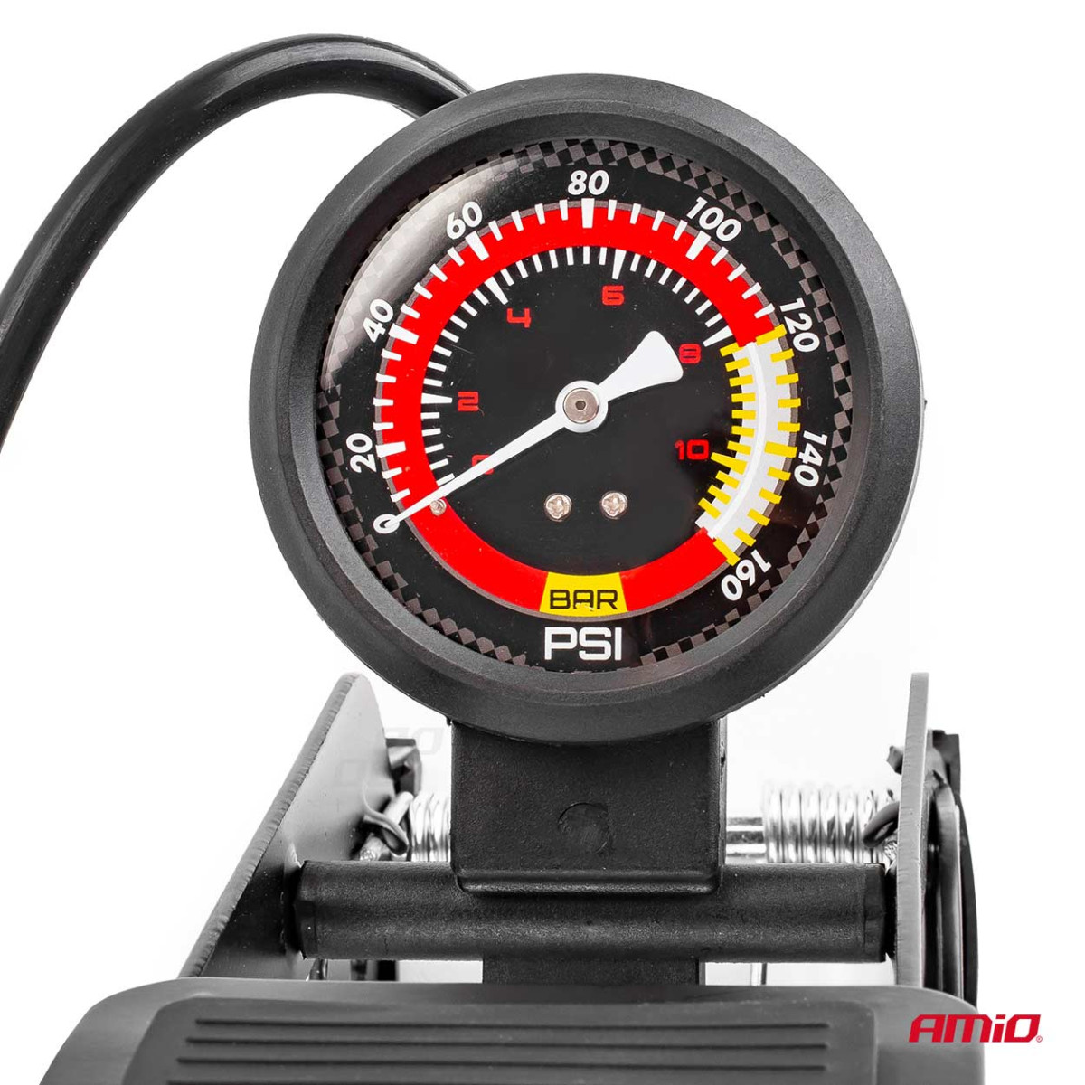 HQ ühe kolviga jalaga pump Ø55 mm manomeetri ja adapteritega PU06