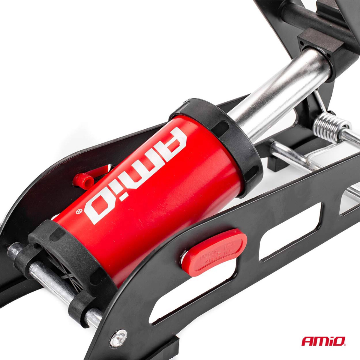 HQ ühe kolviga jalaga pump Ø55 mm manomeetri ja adapteritega PU06