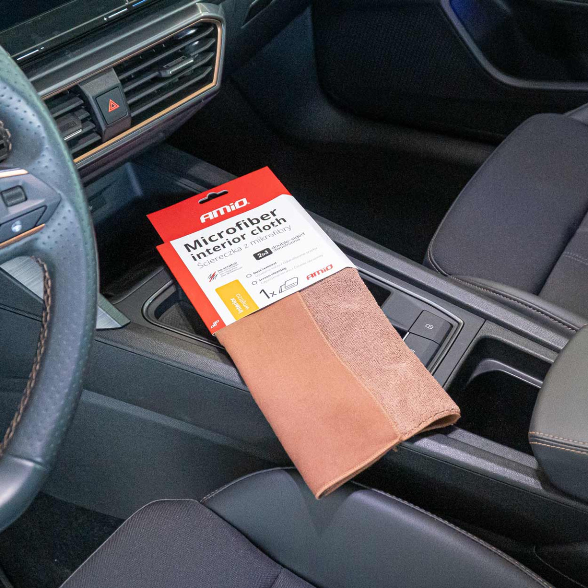 Mikrokiudlapp 2in1 CORAL+SUEDE 30×30 cm, 500 g/m², AMIO-03982