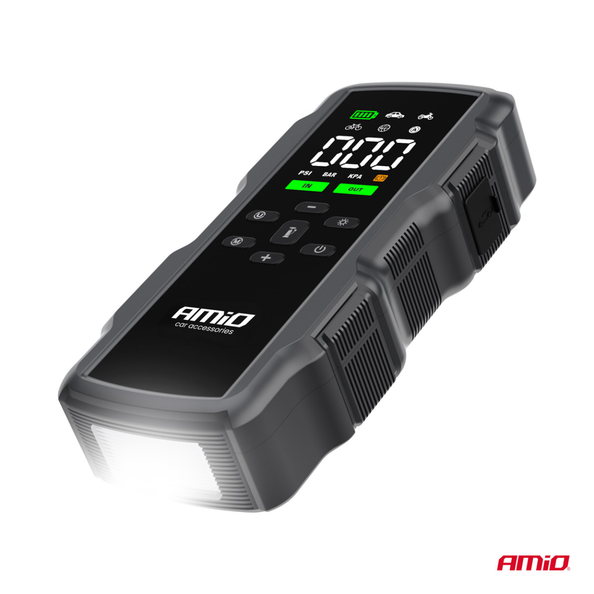 Käivitusabi 4 ühes kompressoriga / varupatarei 12V 17Ah 900A, AMIO-05126