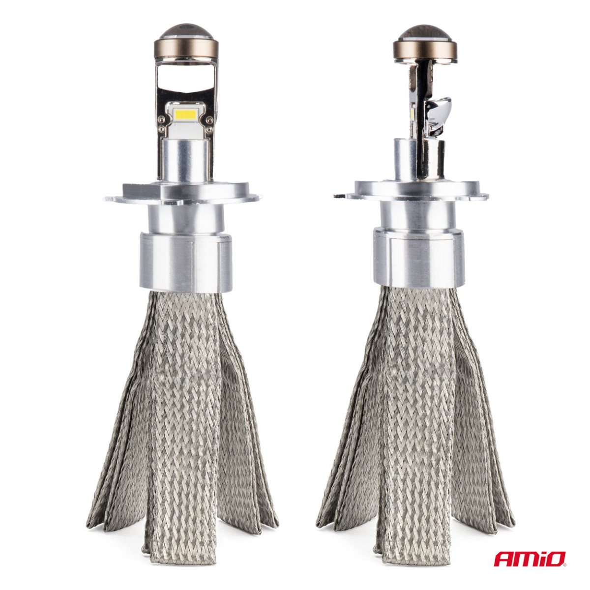 LED esitulede pirnid FLEX+ seeria H4 läätsega 12V 24V 6000K Canbus, 2 tk. AMIO-03658