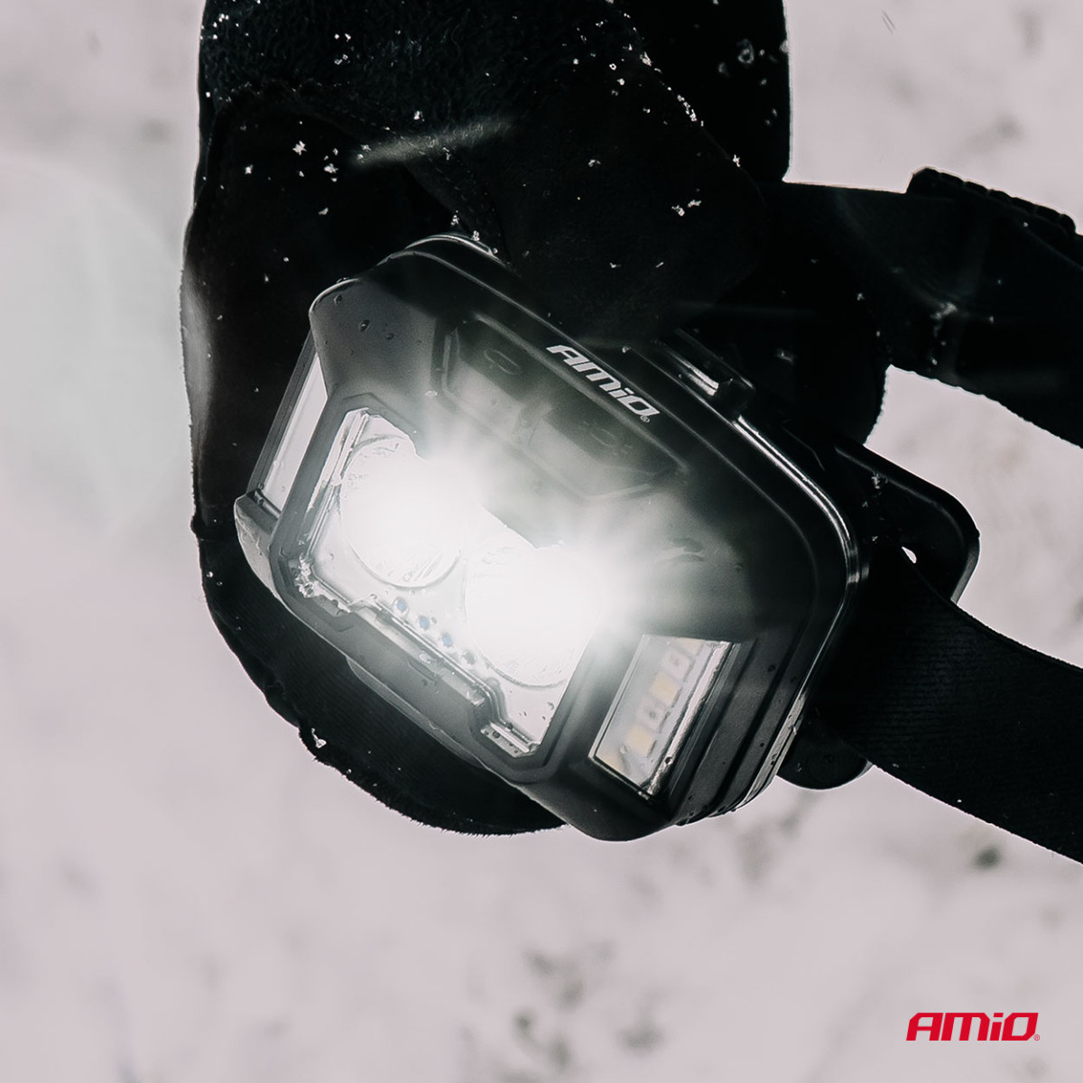 Laetav LED-pealamp 2×XPG + 10 SMD, 1800 mAh, SUPER BRIGHT (AKU) AMIO-04668