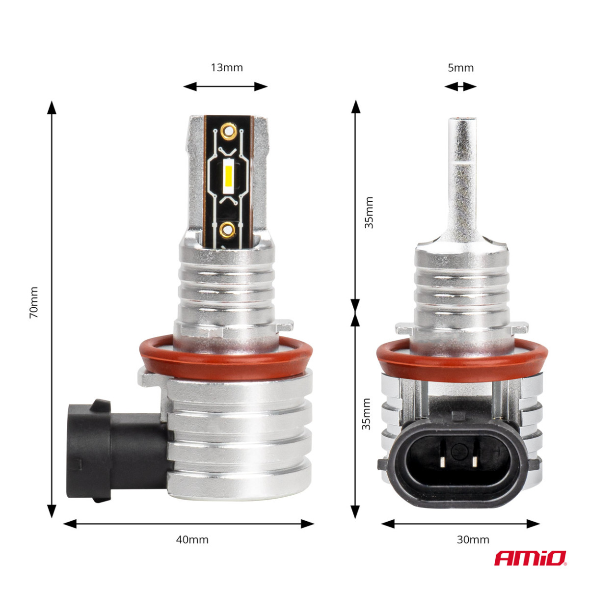 LED-esitulede pirnid H-mini seeria H8/H9/H11/H16 AMiO-03333