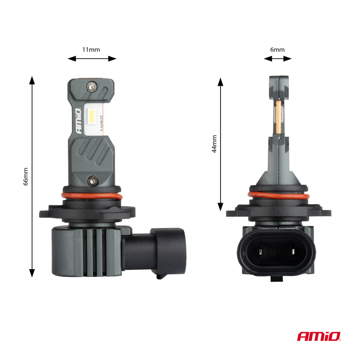 LED-esitulede pirnid hübriidseeria HB3 HIR1 H10 6000K Canbus 60W AMIO-04117