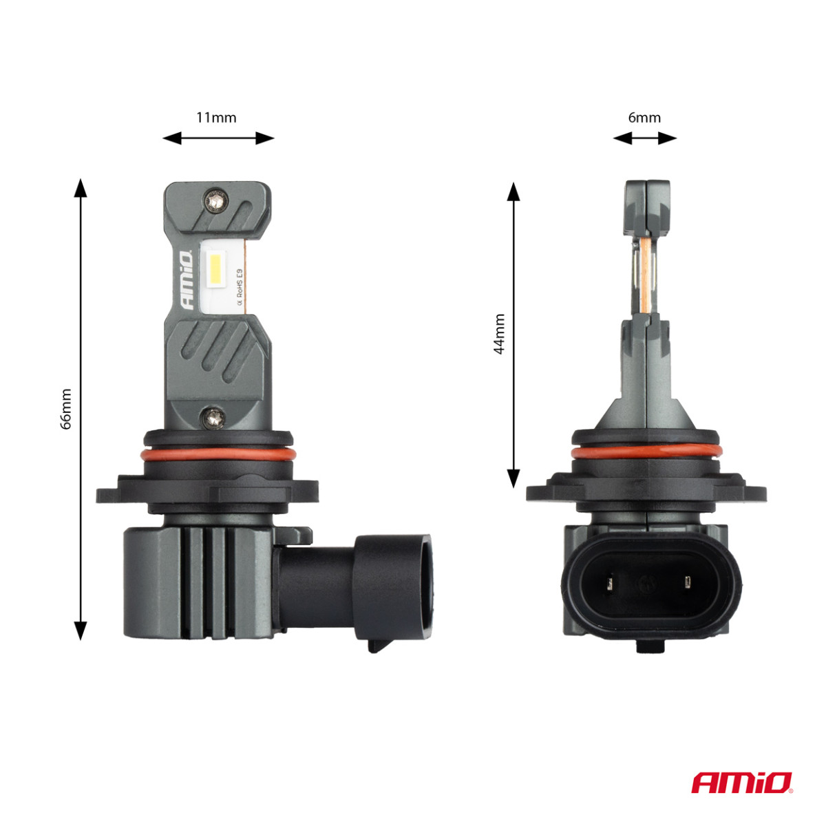 LED-esitulede pirnid hübriidseeria HB4 9006 6000K Canbus 60W AMIO-04118