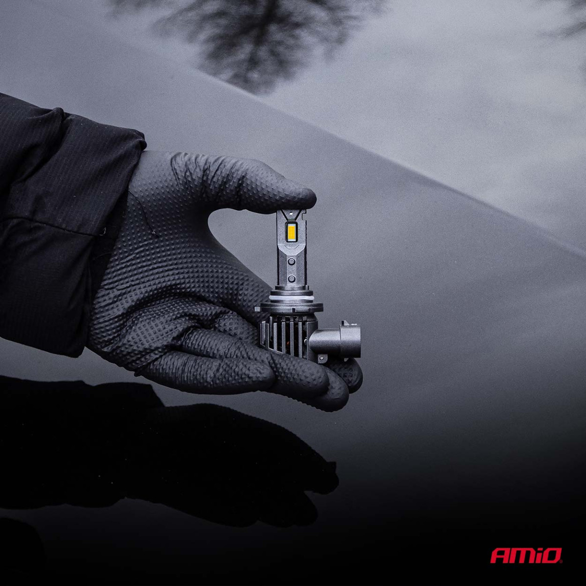 LED-esitulede pirnid F25 hõbedased täis CANBUS HB4 9006 52W 12V 24V AMIO-04707