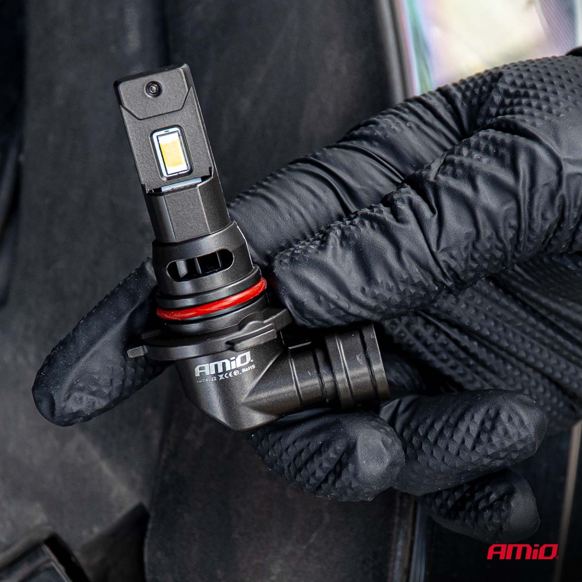 LED-esitule pirnid F25 PRO mustad täis-CANBUS HB3 68W 12V 24V AMIO-04722