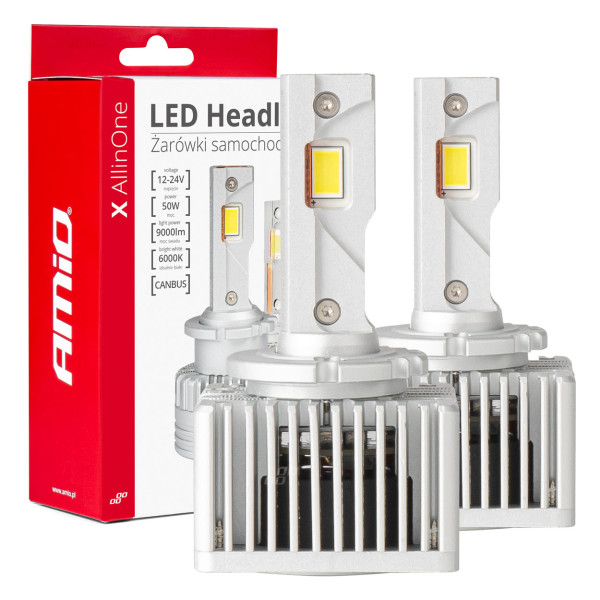 LED-esitulede pirnid X Kõik-ühes seeria D1S D3S D8S Canbus 6000K AMIO-03669