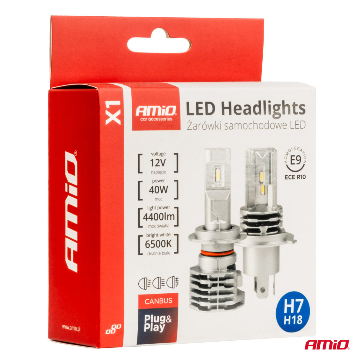 LED-esitulede pirnid X1 seeria H7 AMiO-02966