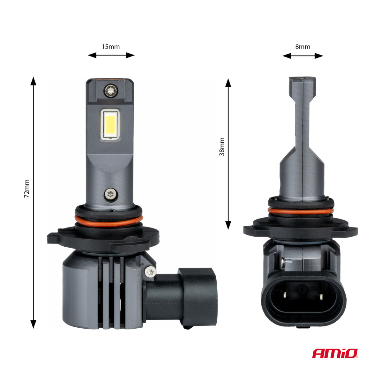 LED-esitulede pirnid X4-seeria AVIATOR HB3 9005 HIR1 9011 H10 6500K max 44W AMIO-03766