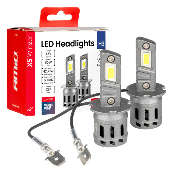 LED esitule pirnid X5-seeria WINGER H3 6000K max 30W AMIO-03944