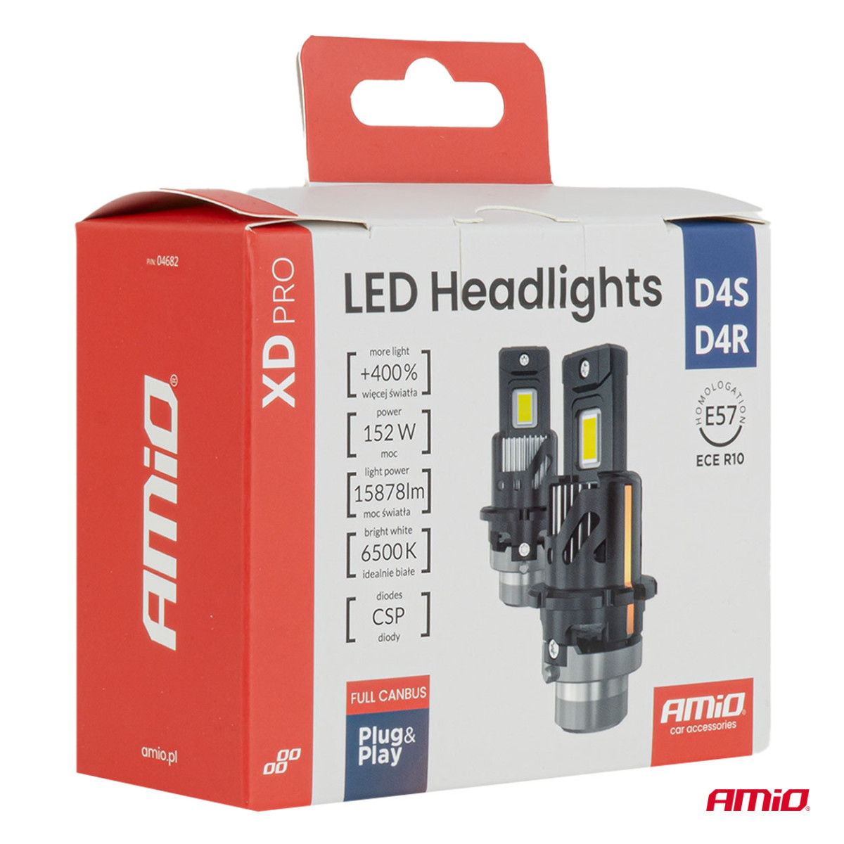 LED-esitulede pirnid XD PRO D4S D4R TÄIS-CANBUS AMIO-04682