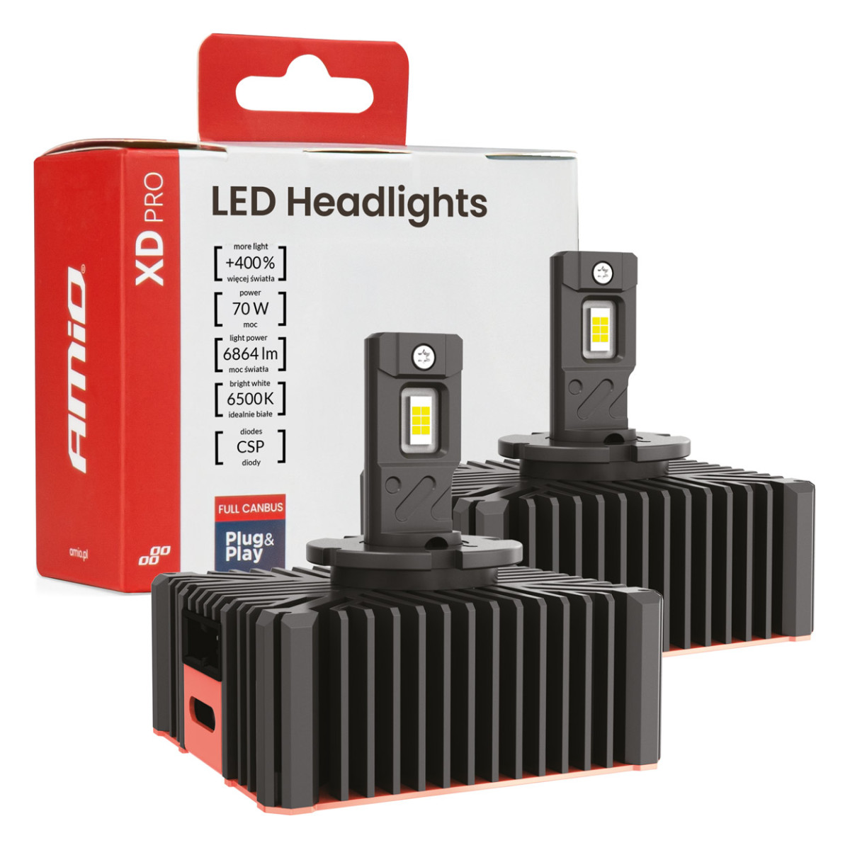 LED-esitulede pirnid XD PRO D5S FULL CANBUS AMIO-04683