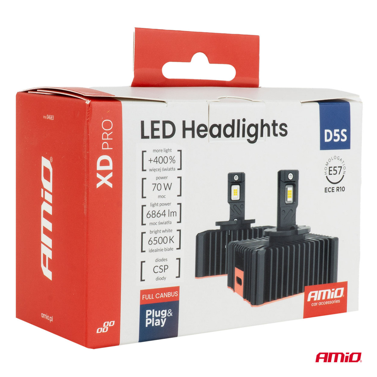 LED-esitulede pirnid XD PRO D5S FULL CANBUS AMIO-04683
