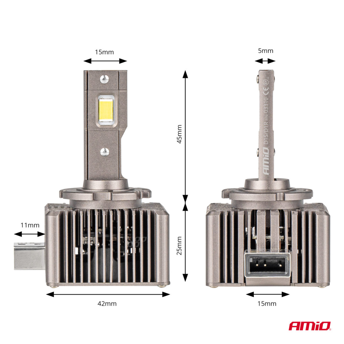 XD-seeria D1S/D1R LED-esitulede pirnid AMiO-03310