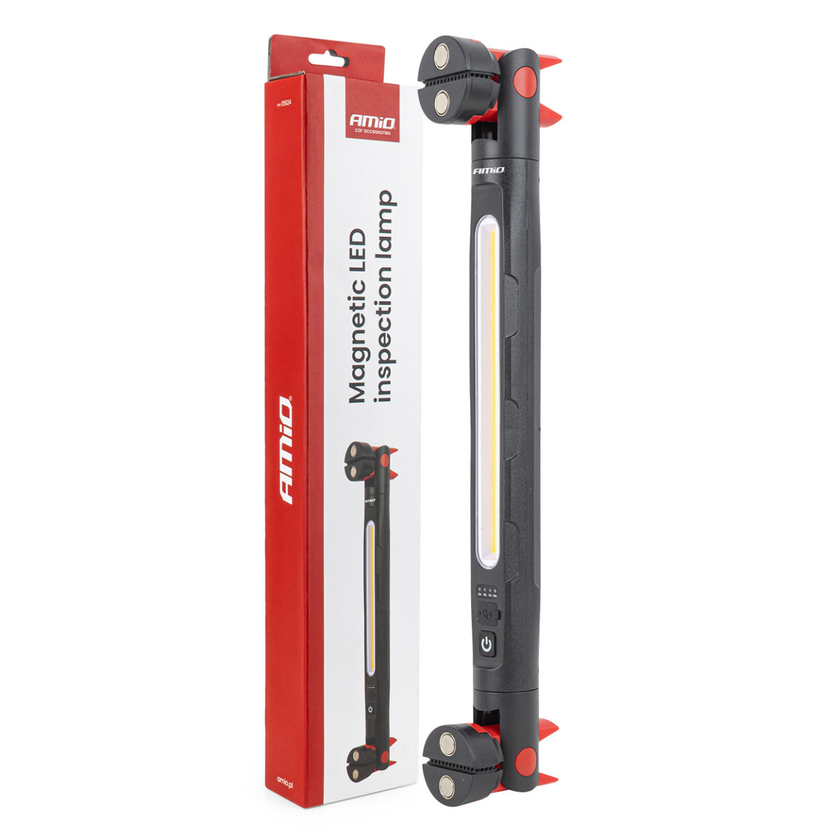 LED-töövalgusti magneti ja klambriga, 4000 mAh, AMIO-05024