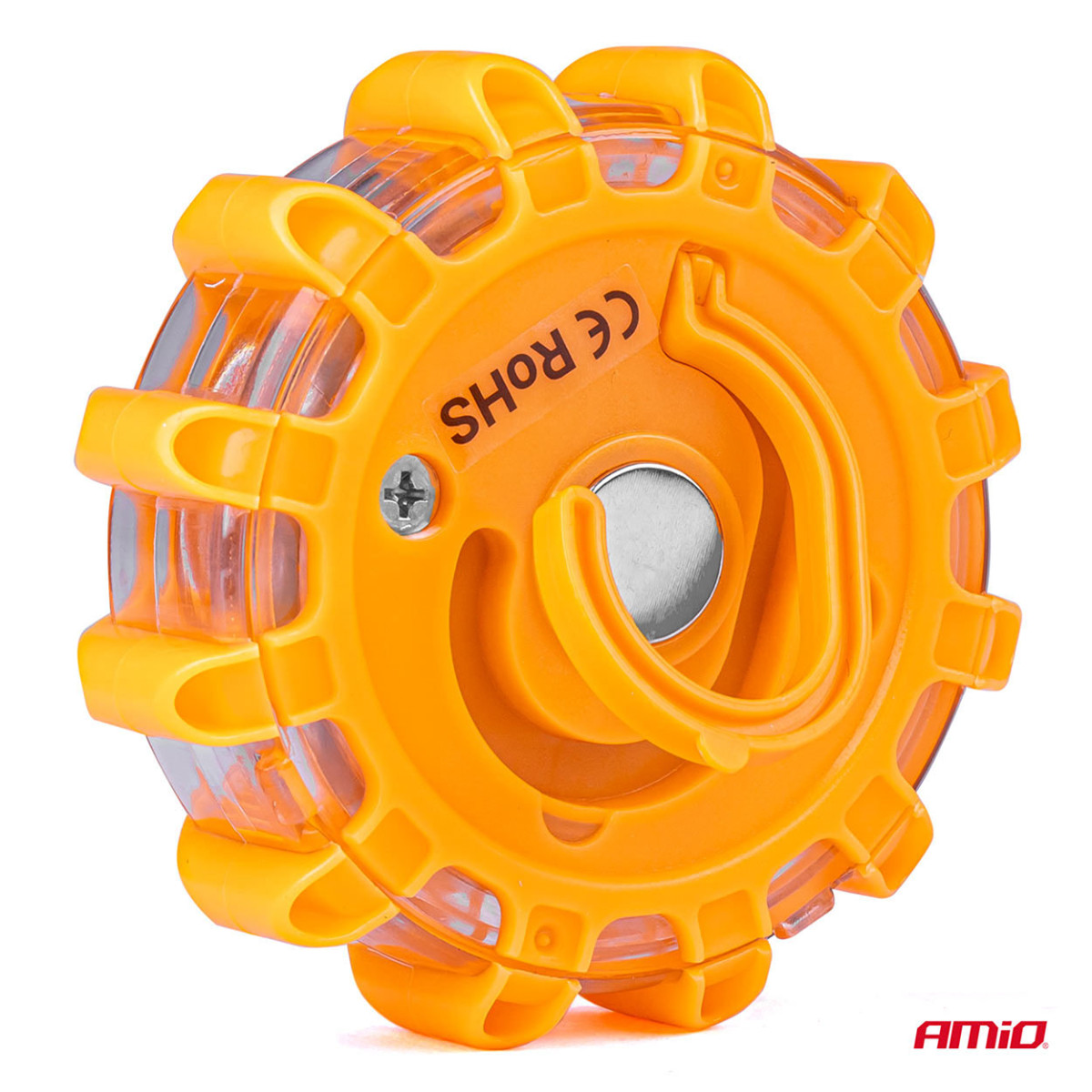 Auto LED hoiatustuli, 12+3 SMD, 650 mAh, punane, akuga AMIO-04673