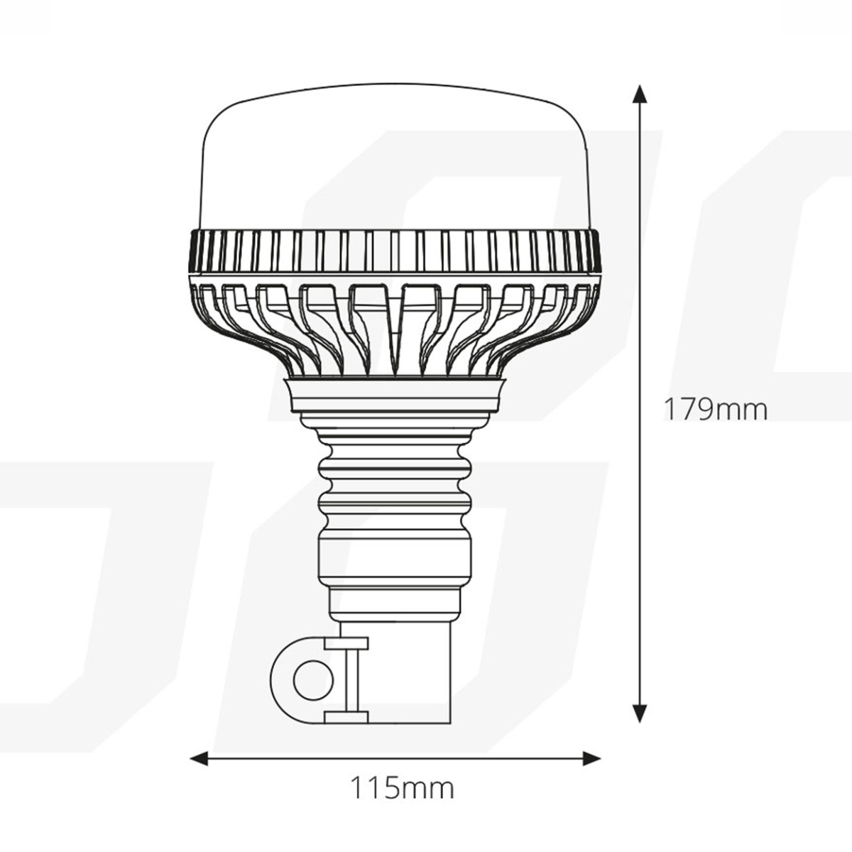 LED-hoiatustuli 36 painduvat LED-i R65 R10 12V 24V W03p AMIO-02293