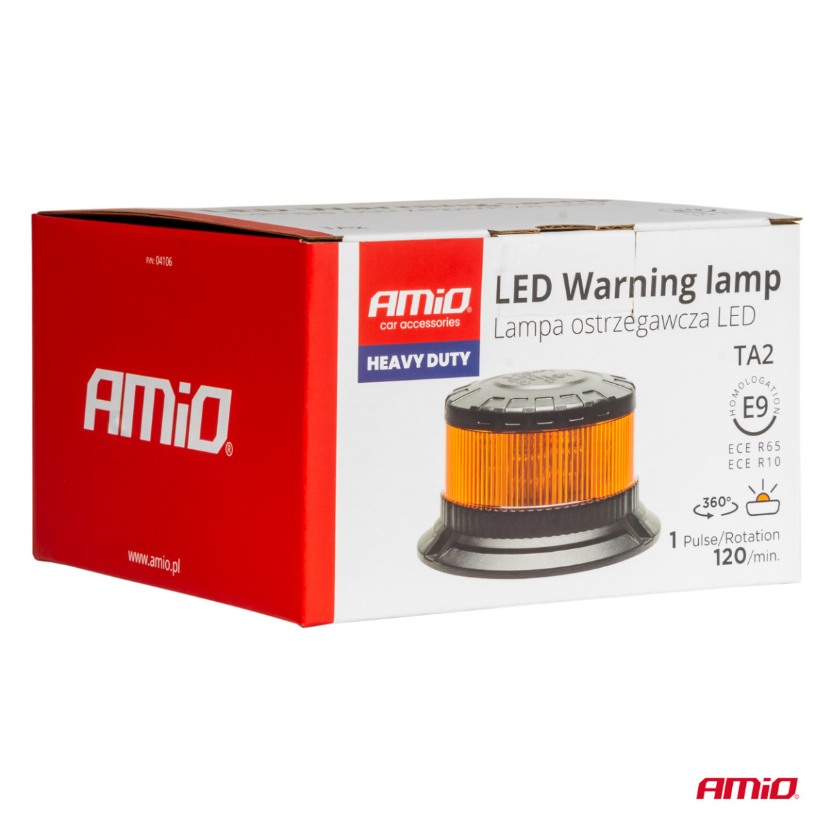LED-hoiatuslamp W28B 12V 24V AMIO-04106