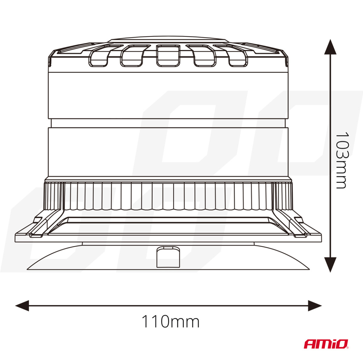 LED-hoiatuslamp W29M 12V 24V AMIO-04110