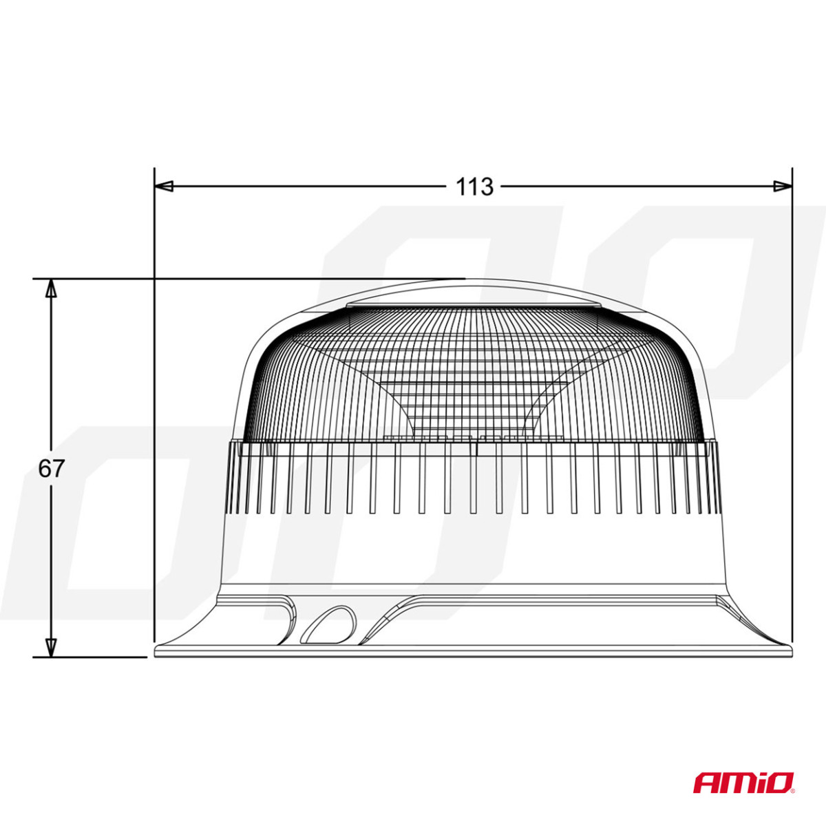 LED-hoiatuslamp R65 R10 12V 24V W213b AMIO-02926