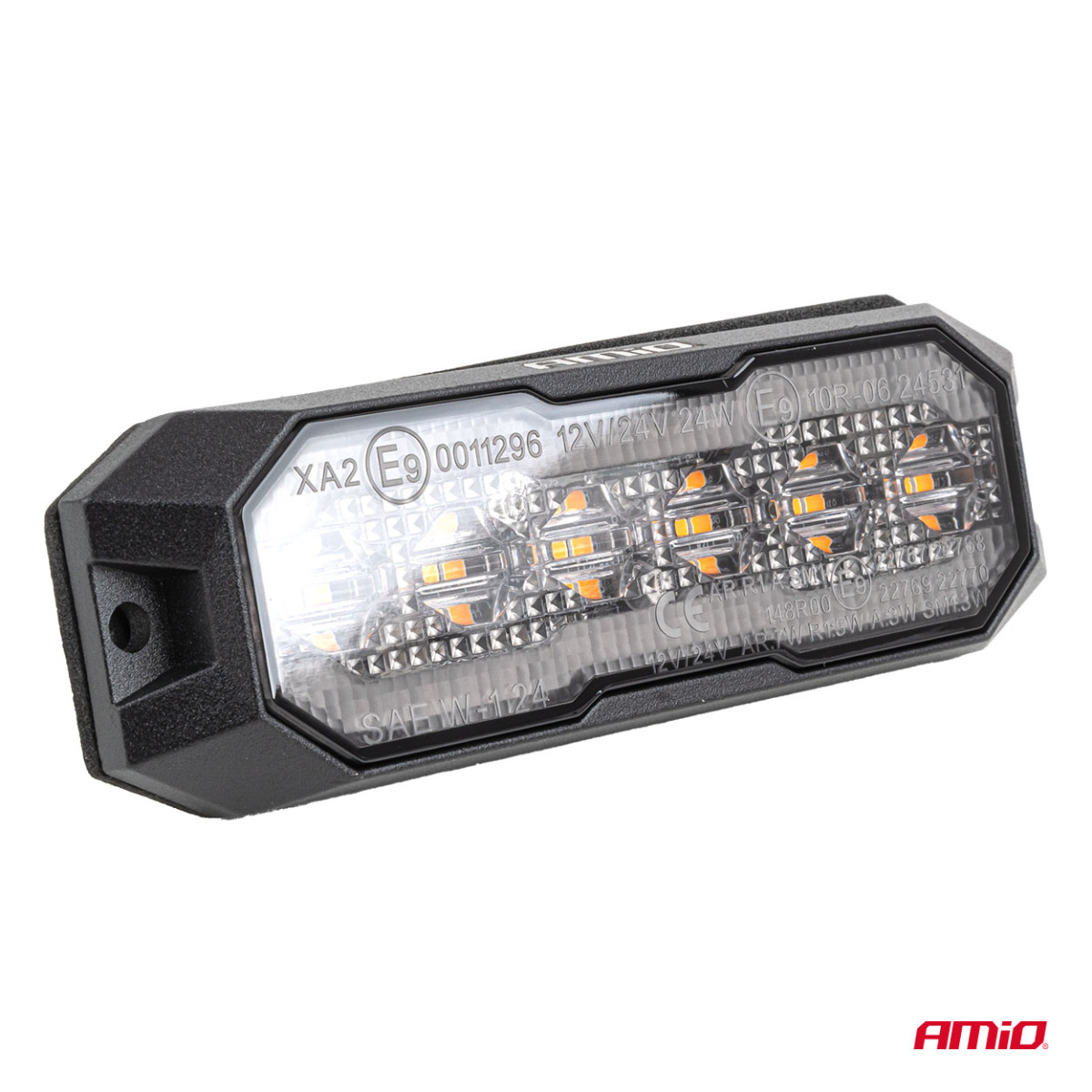LED-hoiatustuli koos gabariidi- ja suunatulega R65 R148 12V/24V 24W AMIO-04859