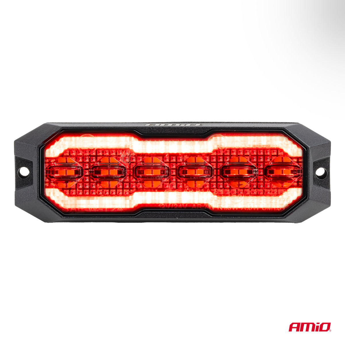 LED-suunatulelatern punase gabariiditulega R65 R148 12V/24V 24W AMIO-04863