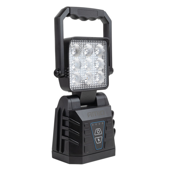 Kaasaskantav LED töö- ja hoiatuslamp 15W (patareiga) AMIO-04865