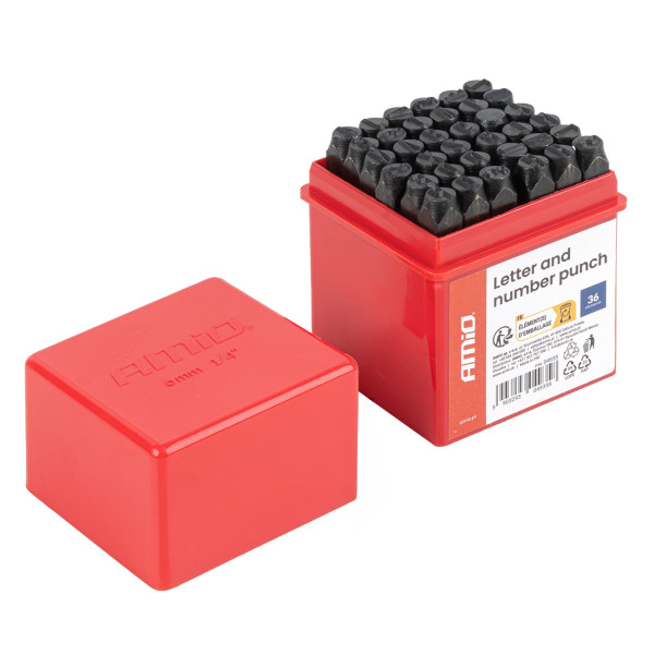 Tähe- ja numbrimarkerite komplekt, 6 mm, 36 tk, AMIO-04935 Tähe- ja numbrimarkerite komplekt, 6 mm, 36 tk, AMIO-04935