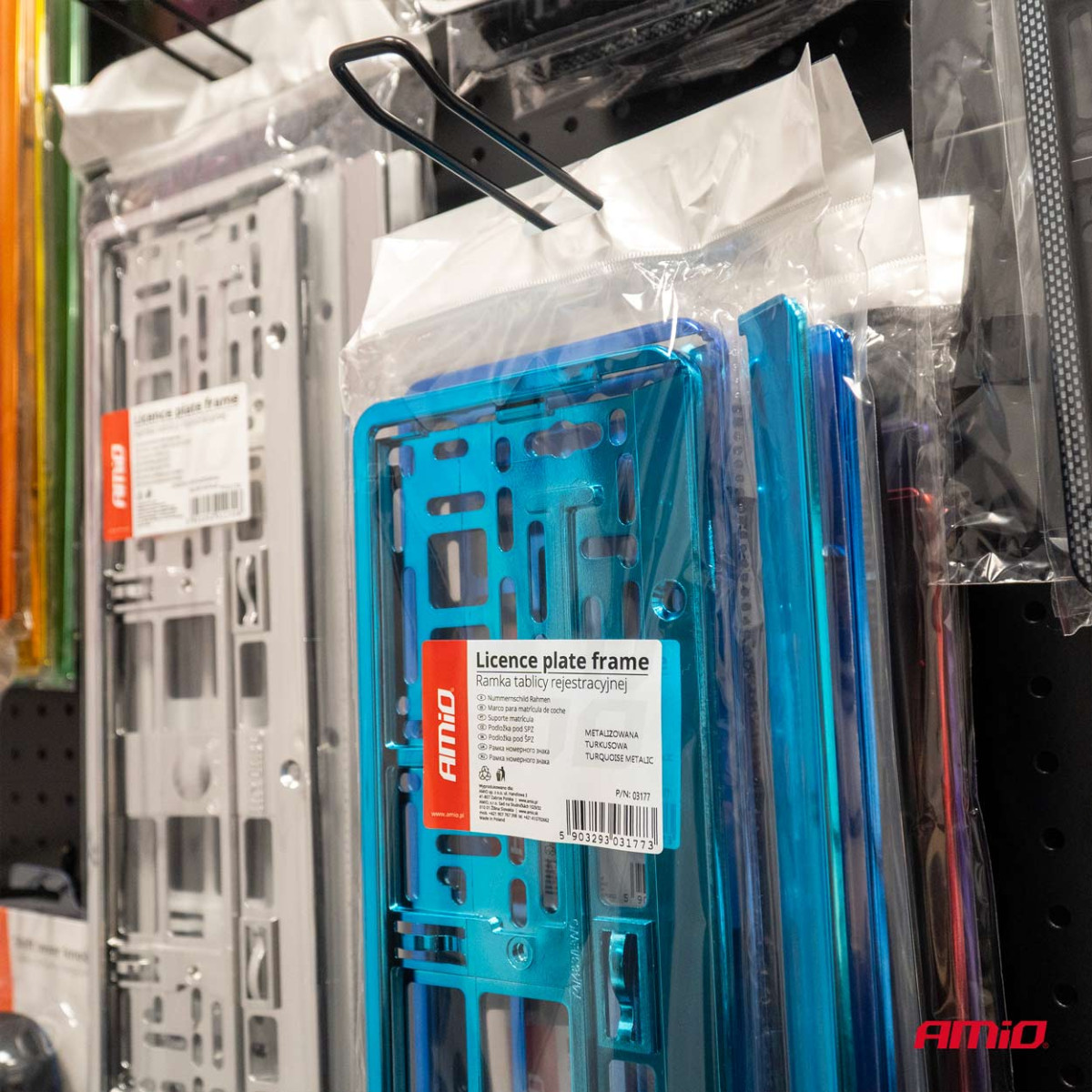 Numbrimärgi hoidik – metallik-türkiissinine, AMIO-03177