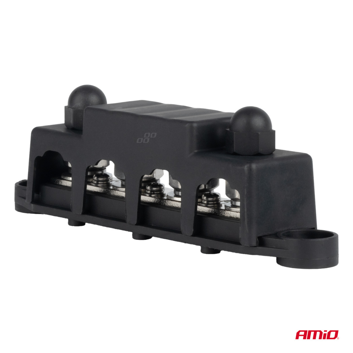 Negatiivse poolusega jaotusplokk 4 M10 poldiga, siinilatt 12/24/48V 250A, AMIO-03811