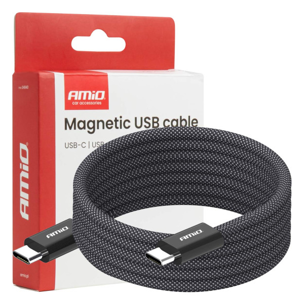 Magnetiline USB-C – USB-C kaabel 60W 100 cm AMIO-04840