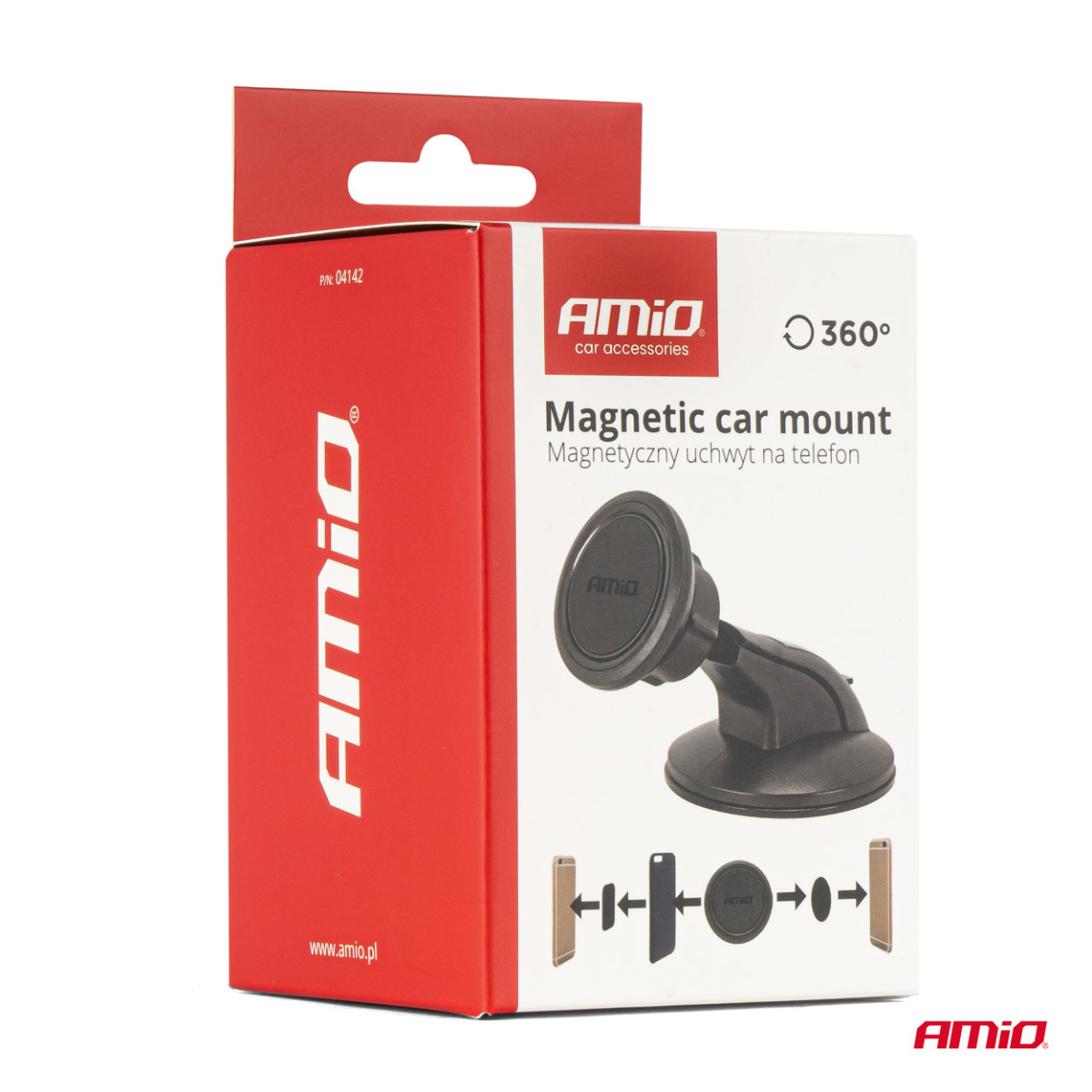 Magnetiline telefonihoidik esiklaasile AMiO-04142