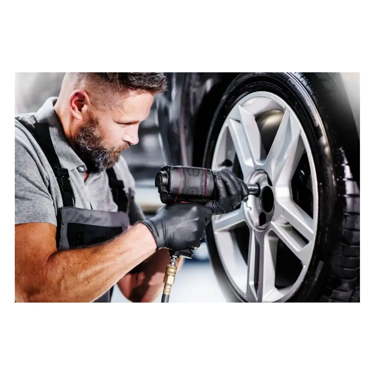 Nitriilkindad Mercator GoGrip ONE-BY-ONE, mustad, L, 100 tk.